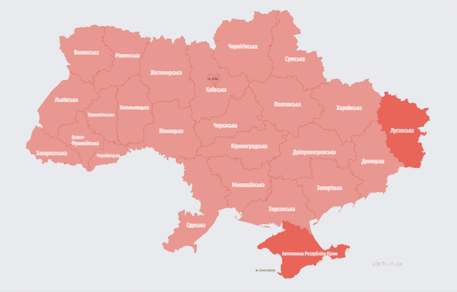 Карта воздушного налета 10 марта / скриншот