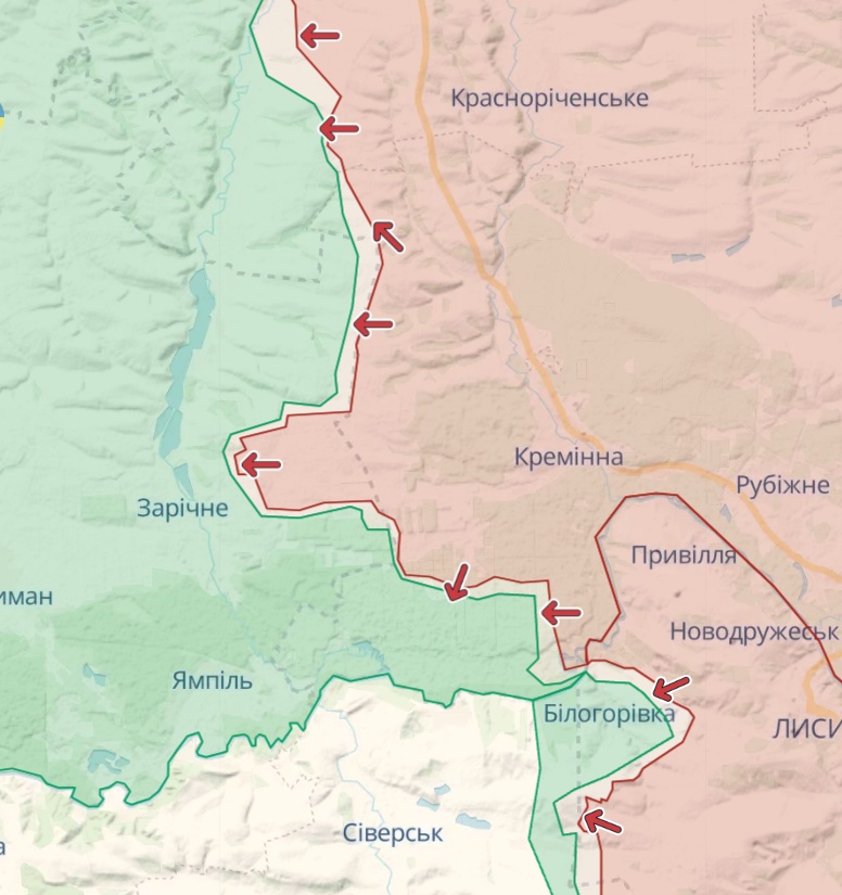 Генштаб: Белогоровка, Бахмут, Авдеевка, Марьинка остаются в эпицентре боев - карта