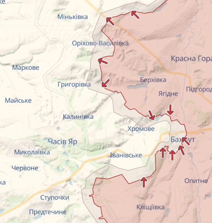 Генштаб: Самые жаркие бои идут за Бахмут, Авдеевку и Марьинку - карты