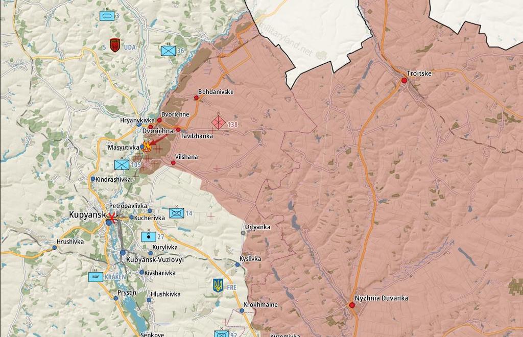 Фронт под Купянском (Карта: Военная земля)