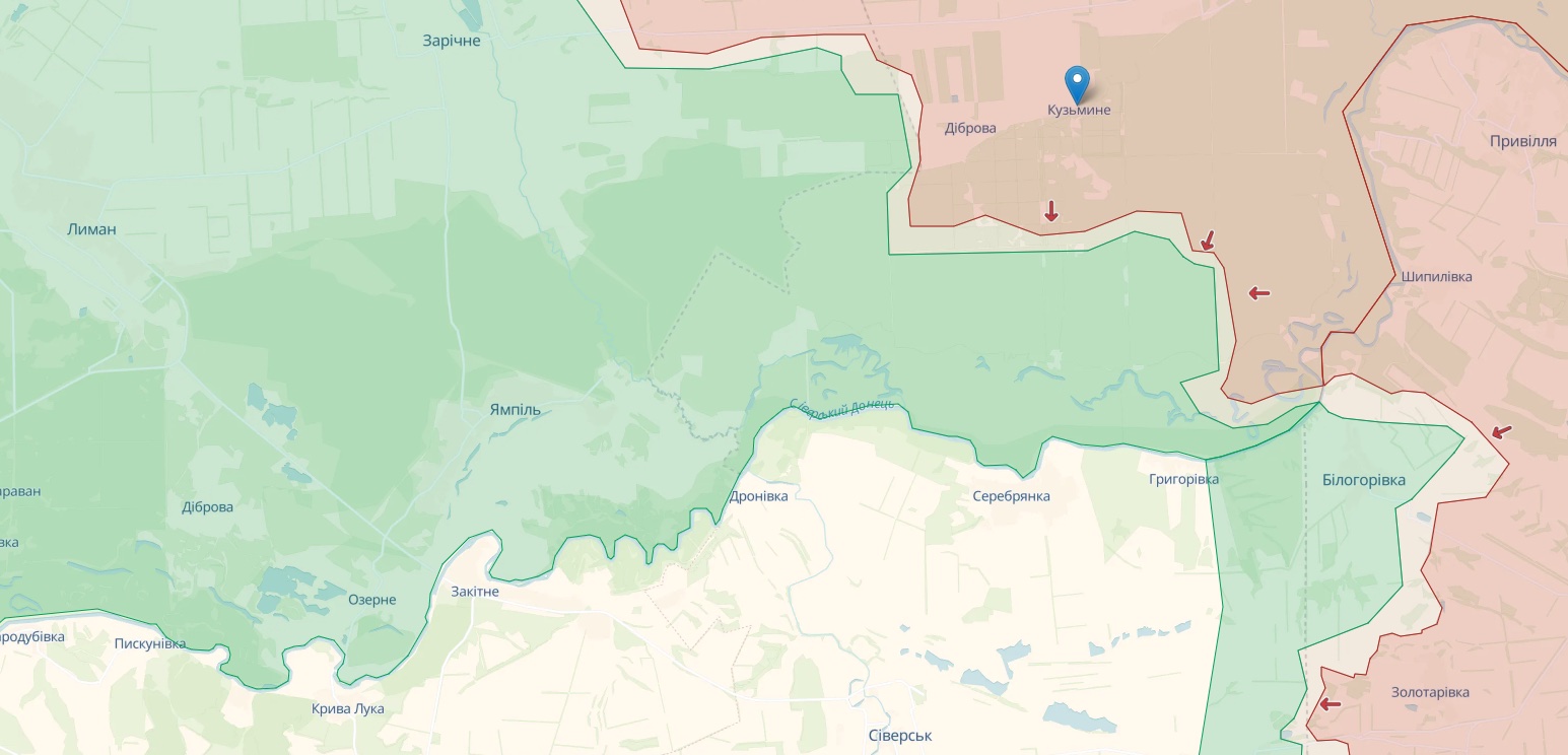 Генштаб: русские прекратили наступление на Бахмут, пытаются продвинуться в районе Сватово - карта