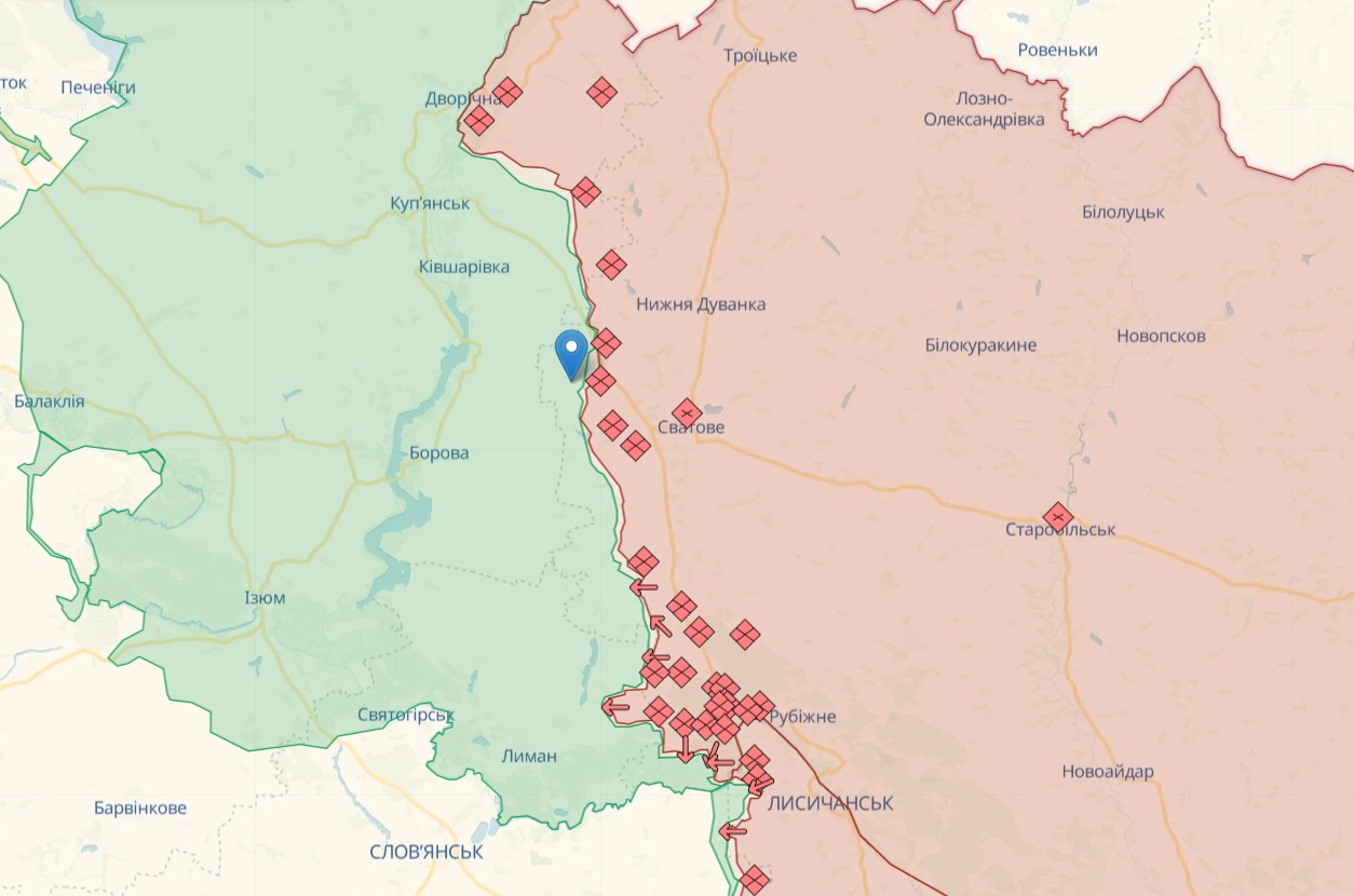 Русские возобновили наступление на бахмутском направлении: карта боевых действий