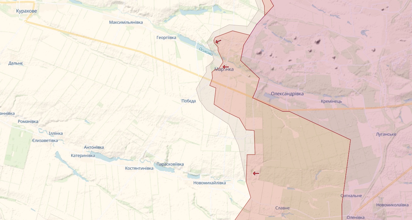 Генштаб: русские безуспешно штурмуют Бахмут и Марьинку, ВСУ отбили более 30 атак - карта