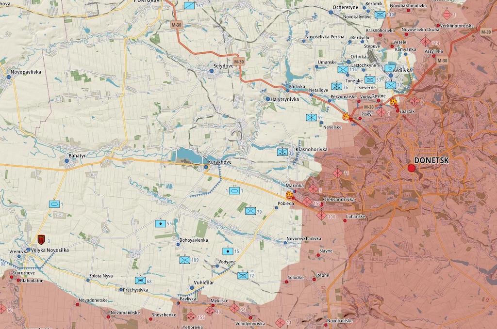 Фронт под Донецком (Карта: Военная земля)