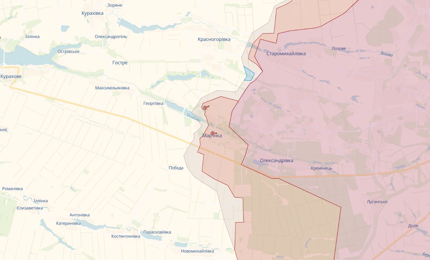 Генштаб: Оккупанты атаковали под Купянском, Лиманом, Бахмутом и Марьинкой - карта