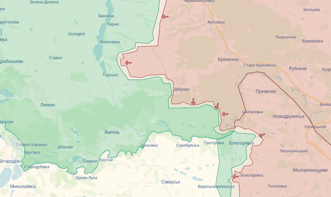 Генштаб: Оккупанты безуспешно атакуют в районах Бахмута, Марьинки и Лимана - карта