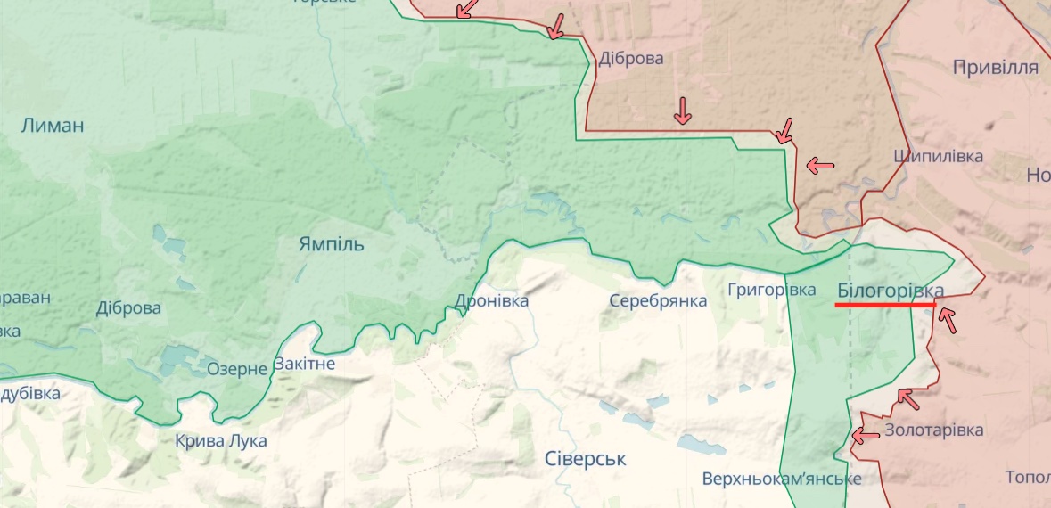 Генштаб: Россияне пытались наступать у Белогоровки, атаковали Авдеевку и Марьинку – карта