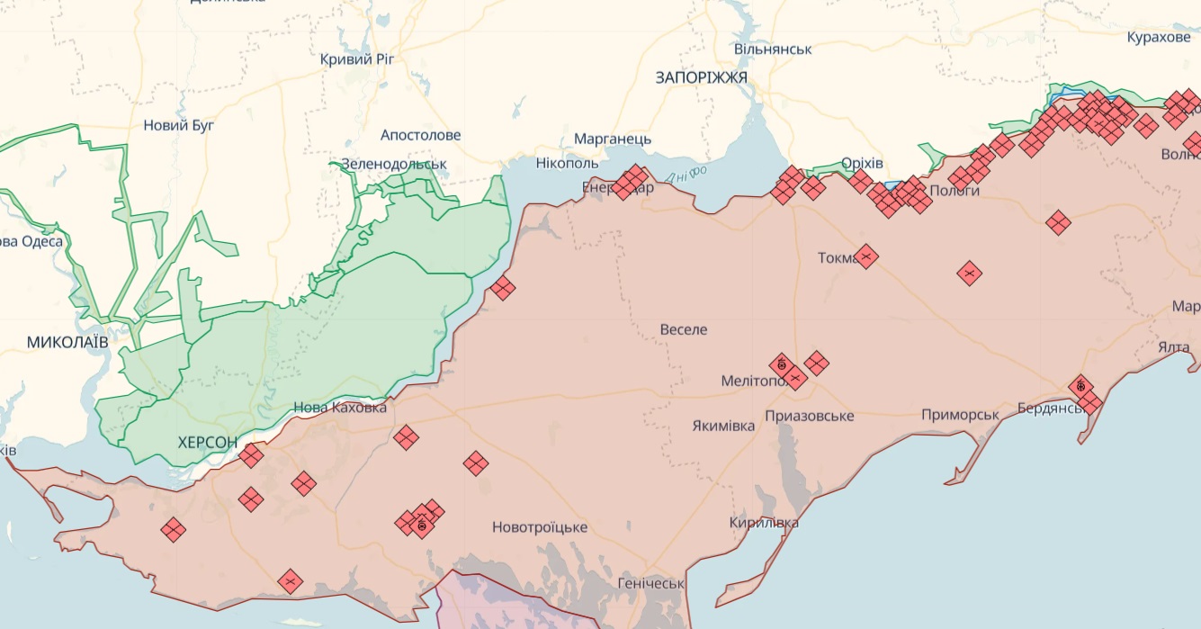 Россия движется вперед по трем направлениям, везде безуспешно - карта