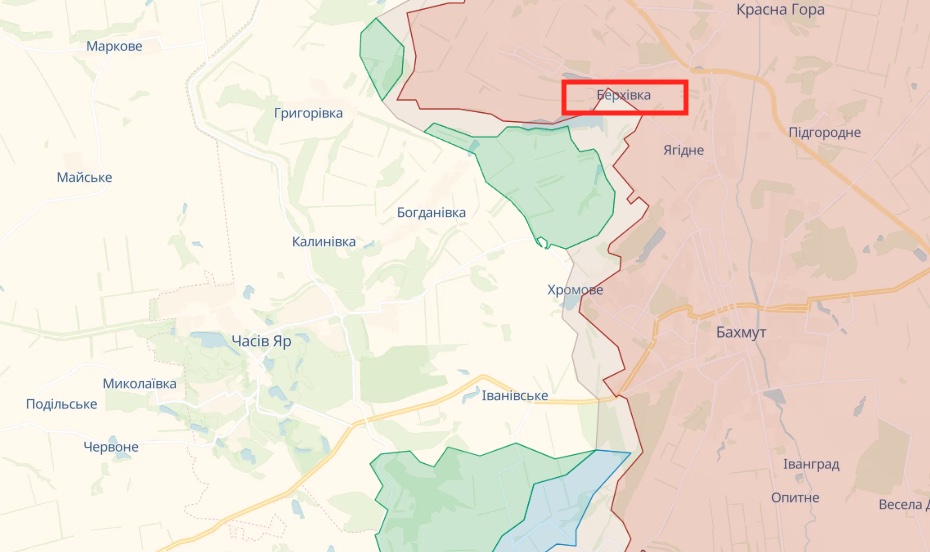 Россияне попытались контратаковать под Берховкой севернее Бахмута — ВСУ
