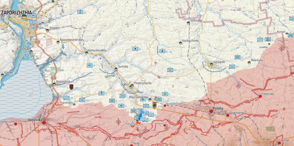 Фронт на Мелитопольском направлении (Карта: Military Land)