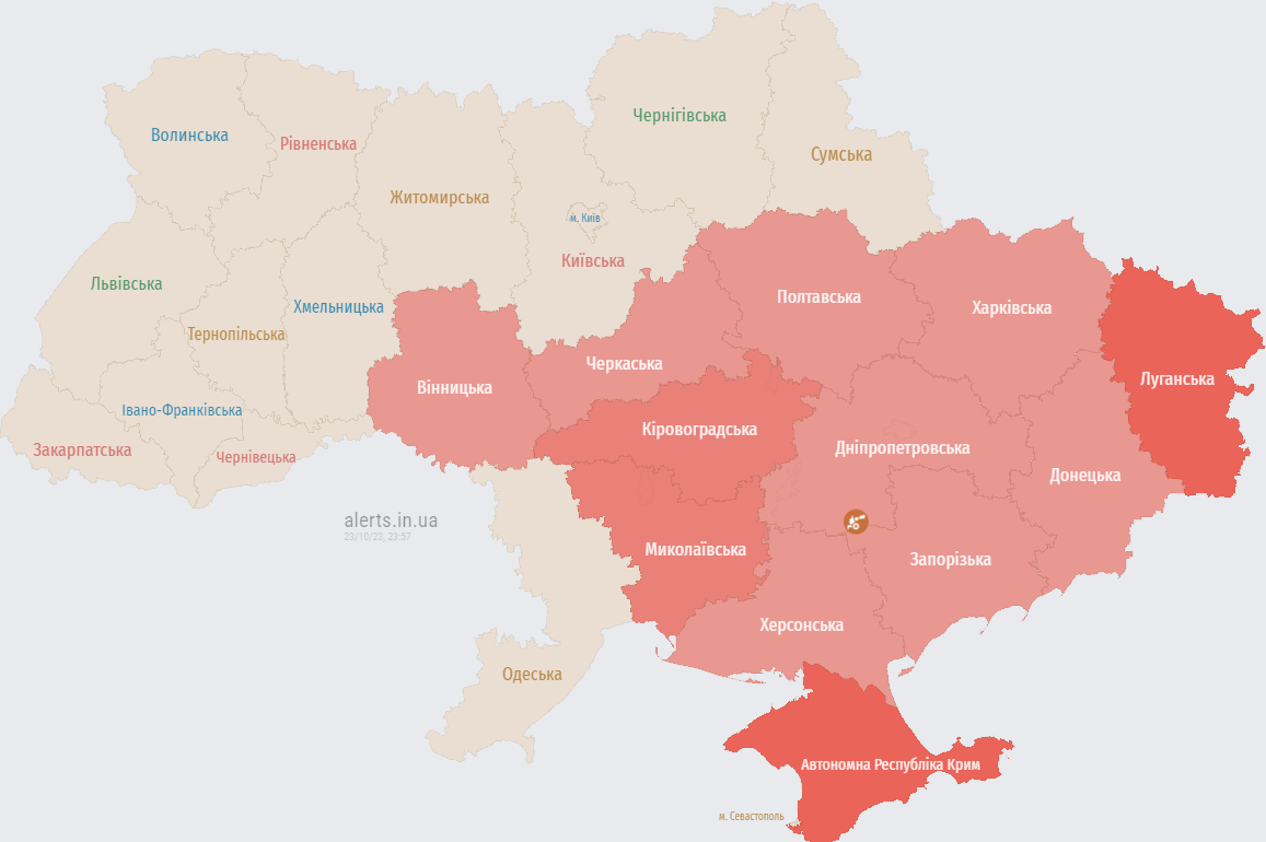 Россия запустила беспилотники, в Черкасской области отработала ПВО