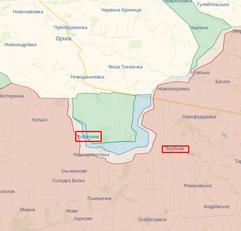Роботино и Вербовое на карте глубинного штата
