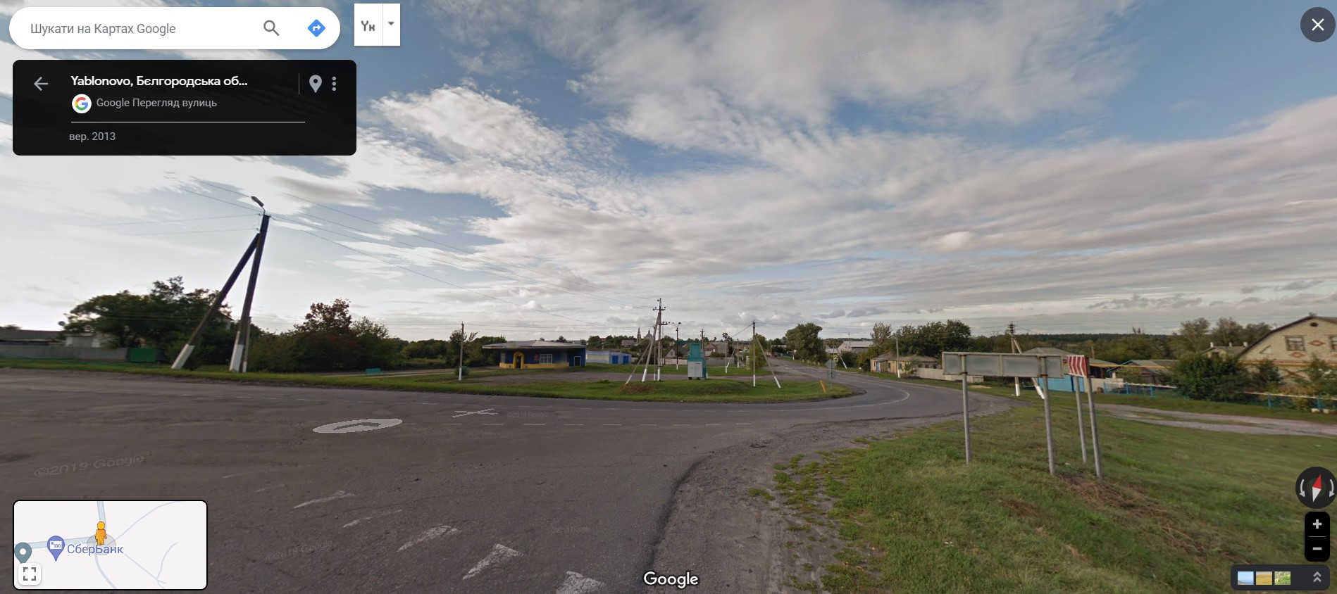 Место съемки на сервисе Google Maps