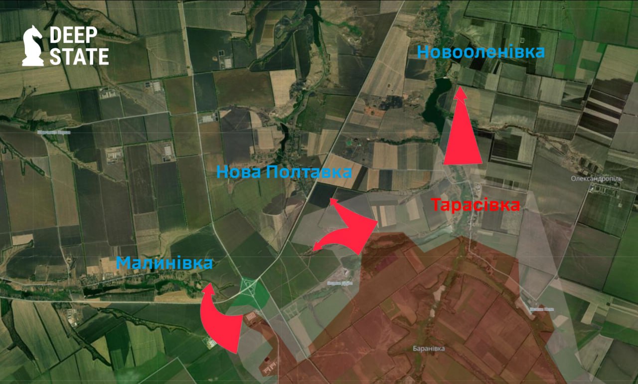 Линия фронта в районе Торецкая по состоянию на 2 мая/DeepStateMAP