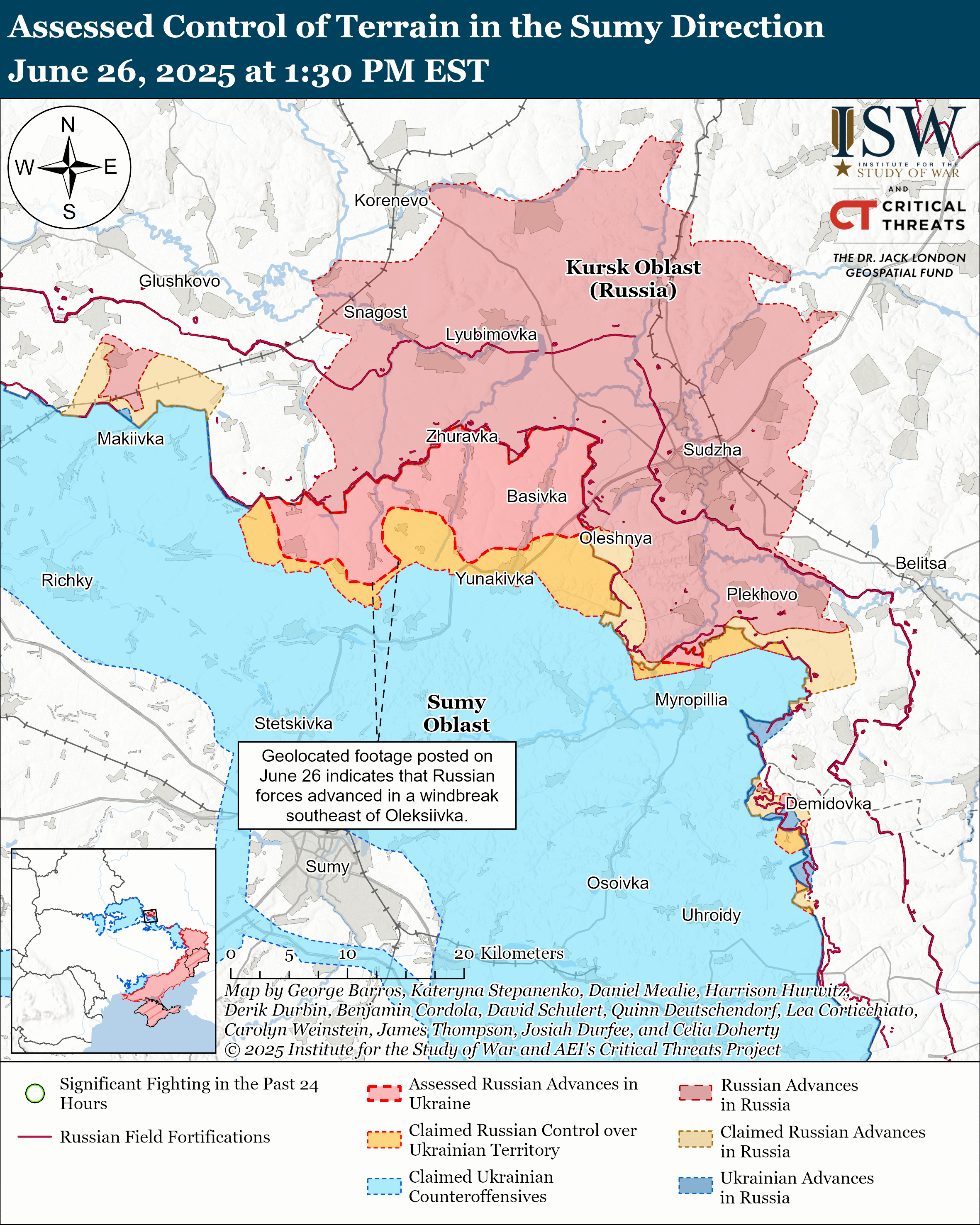 Sumy Direction June 26, 2025/ISW