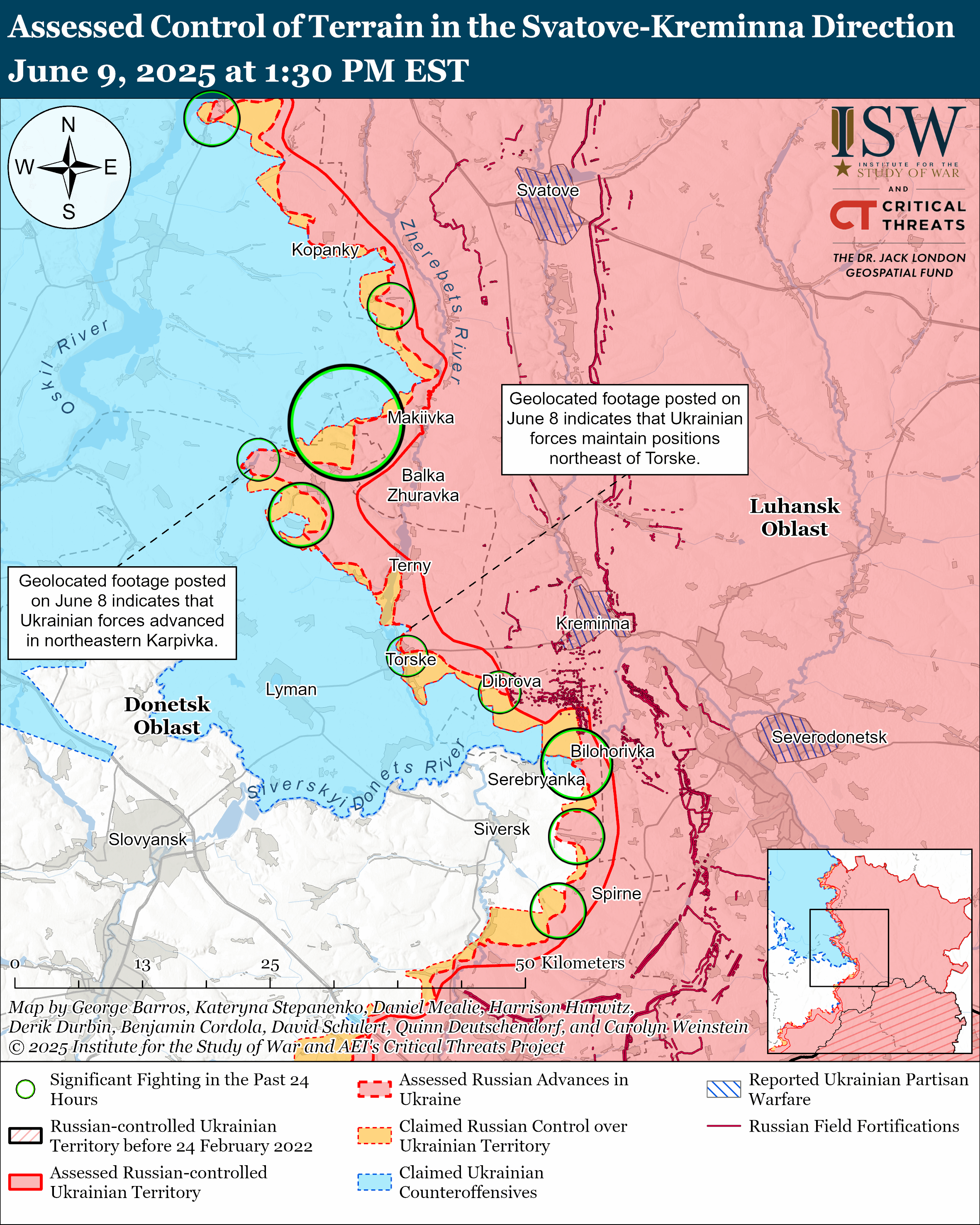Svatove-Kreminna Direction June 09, 2025/ISW