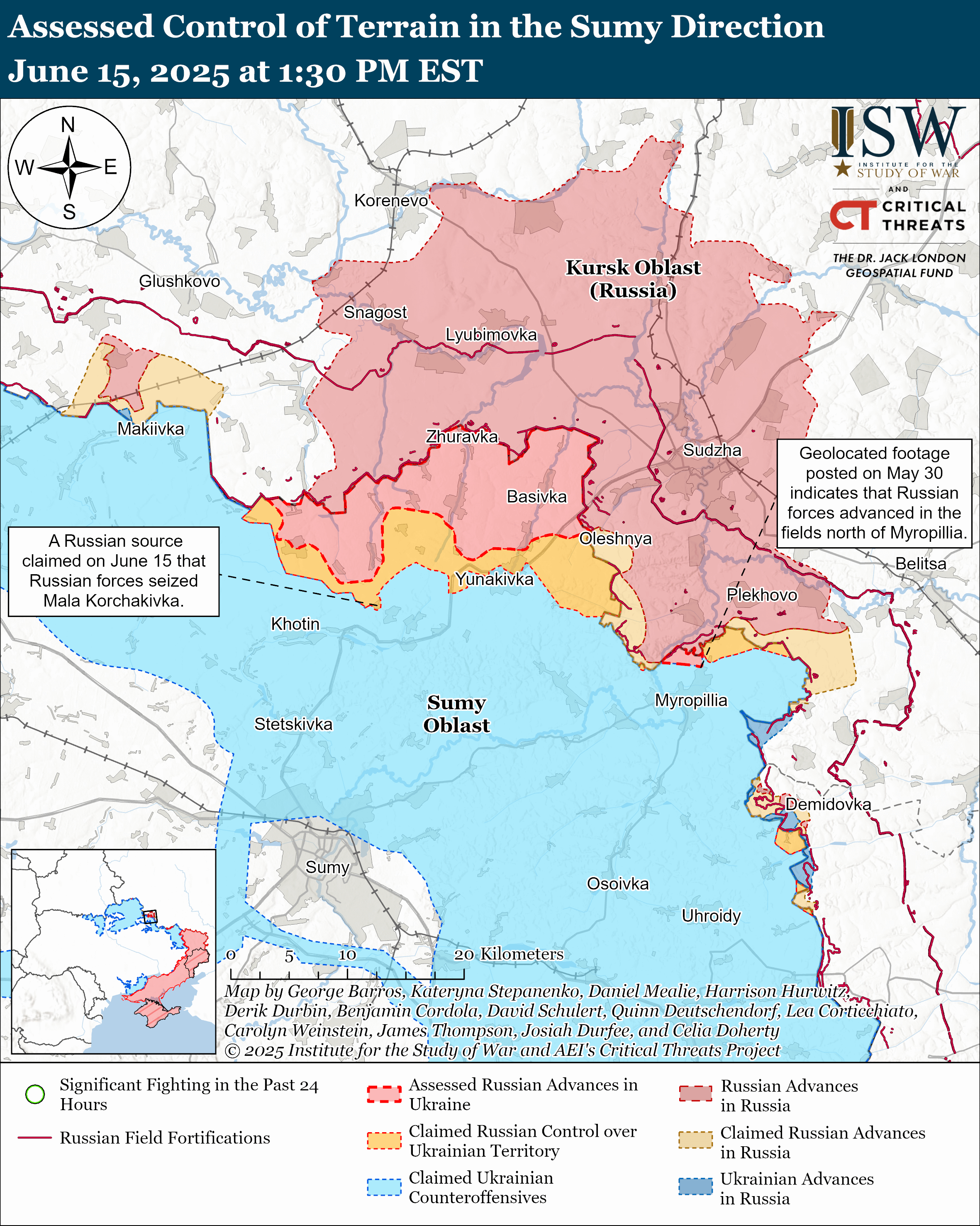Sumy Direction June 15, 2025/ISW