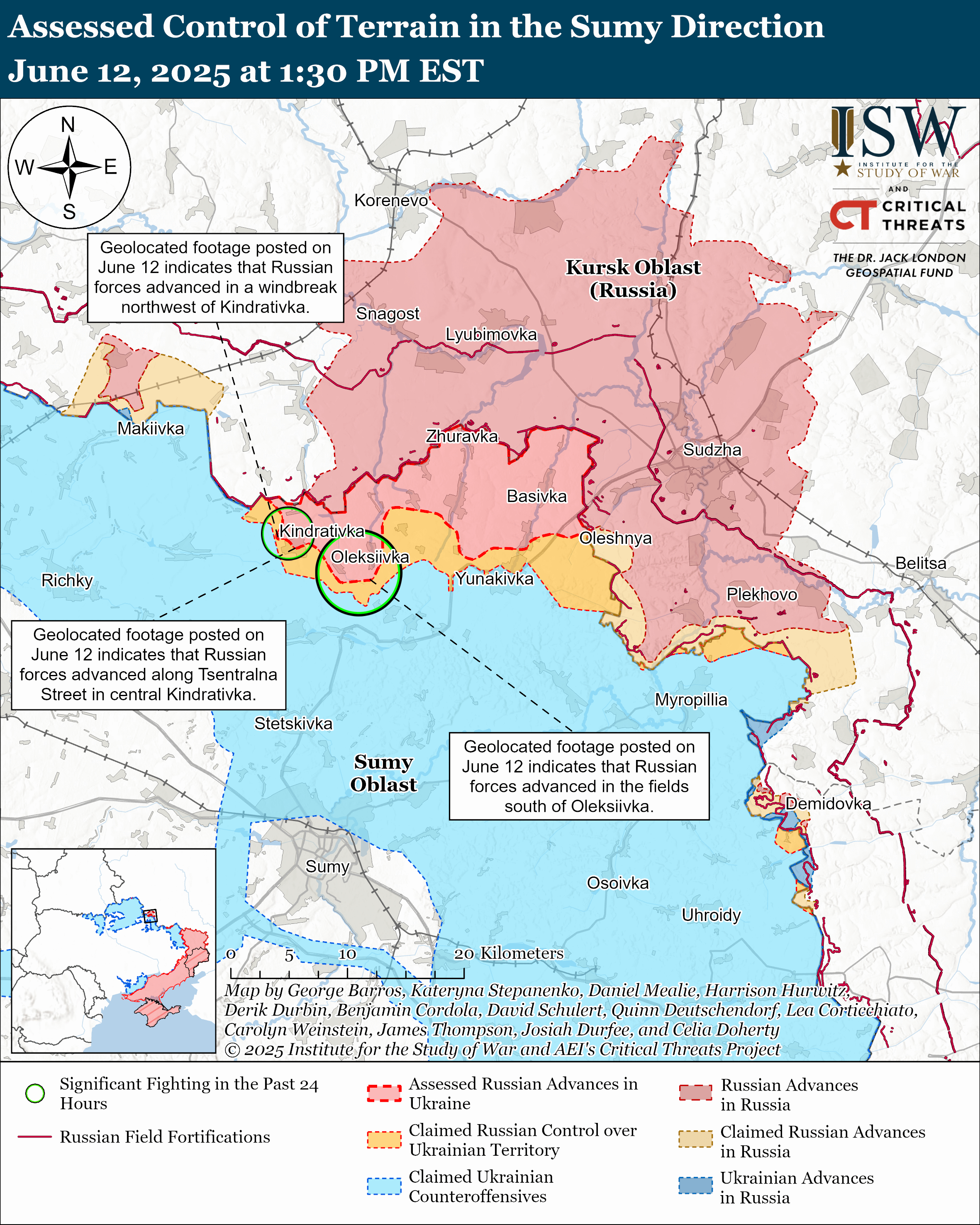 Sumy Direction June 12, 2025/ISW