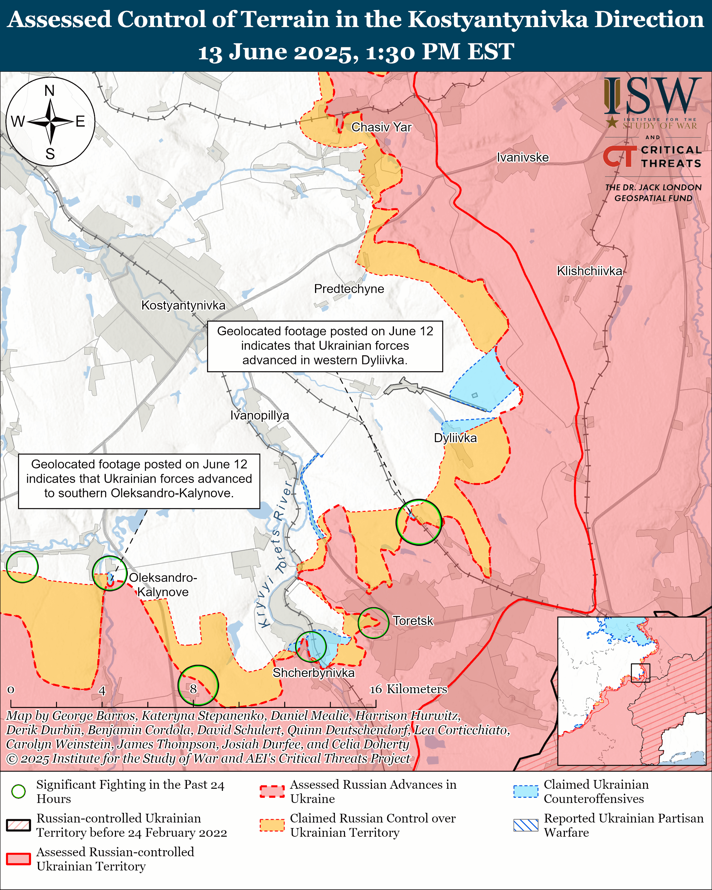 Kostyantynivka Direction June 13, 2025/ISW