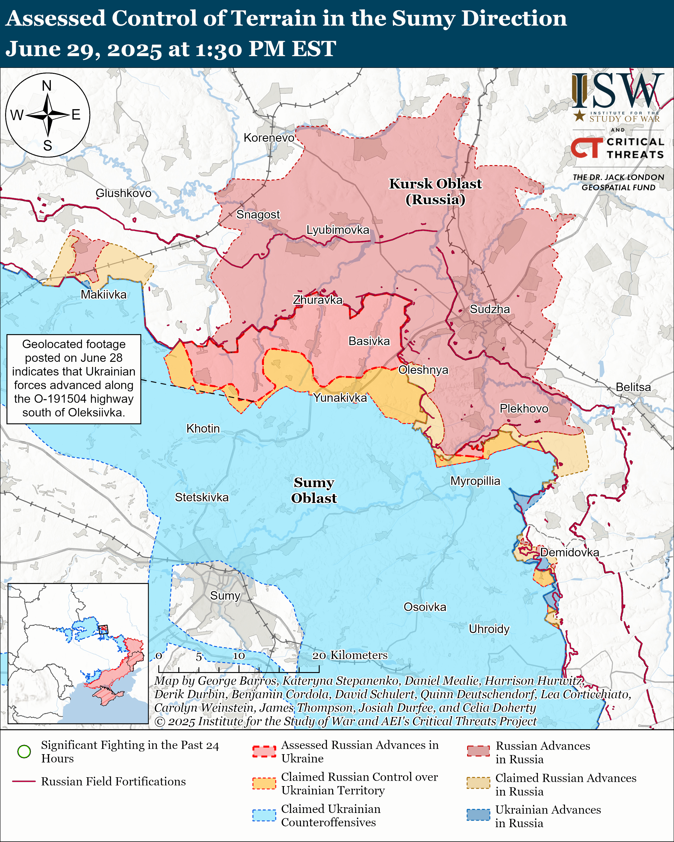 Sumy Direction June 29, 2025/ISW