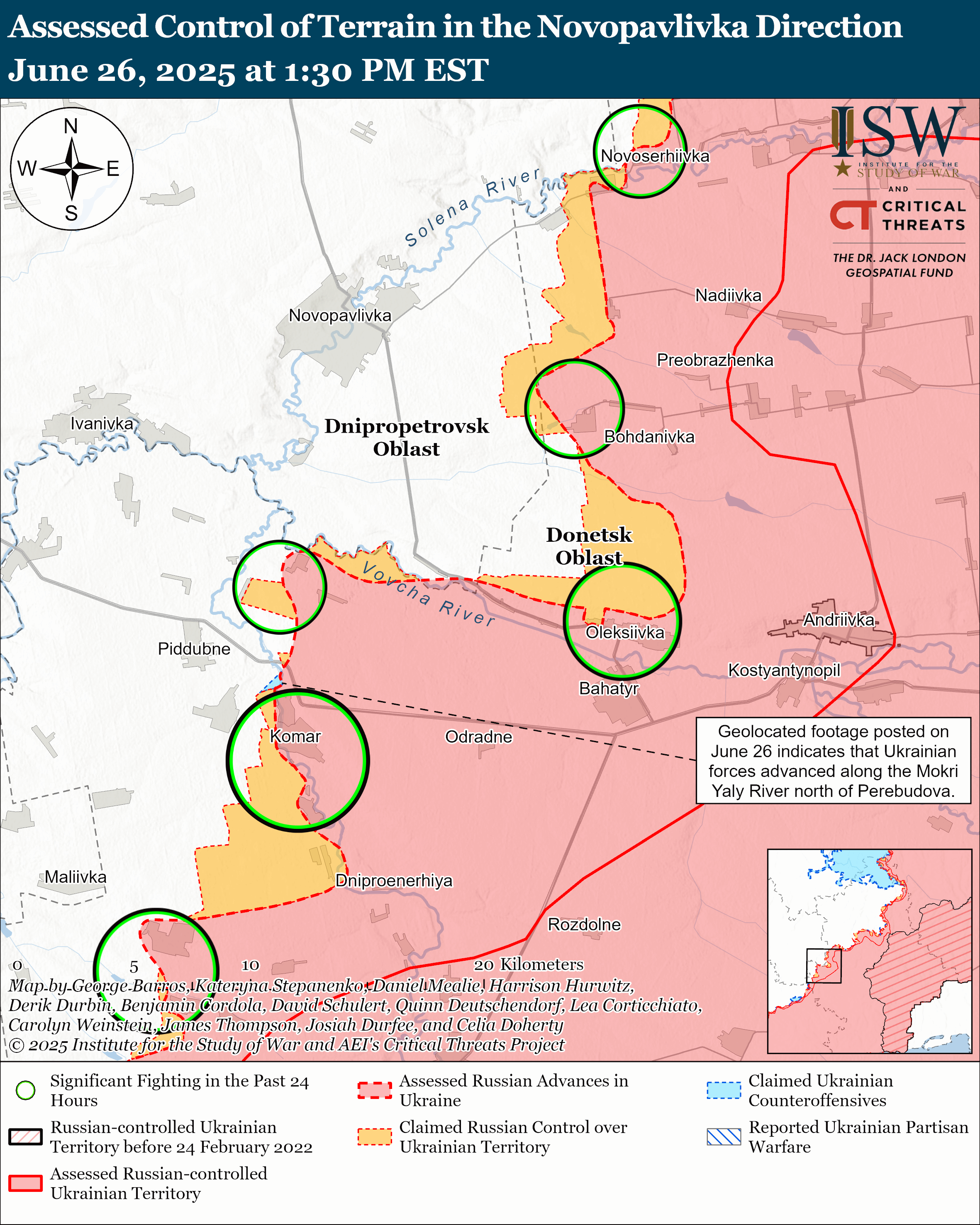 Novopavlivka Direction June 26, 2025/ISW