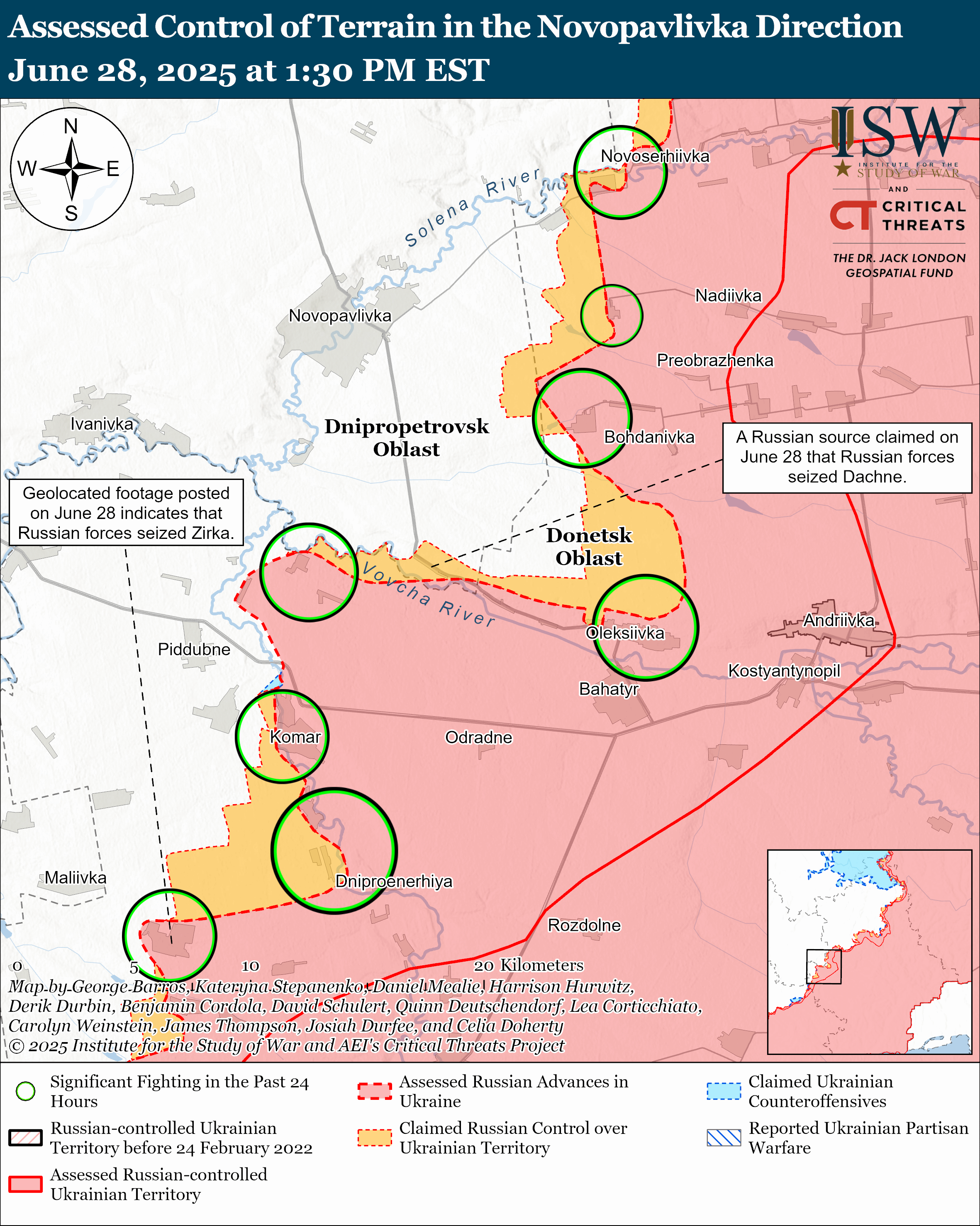 Novopavlivka Direction June 28, 2025/ISW