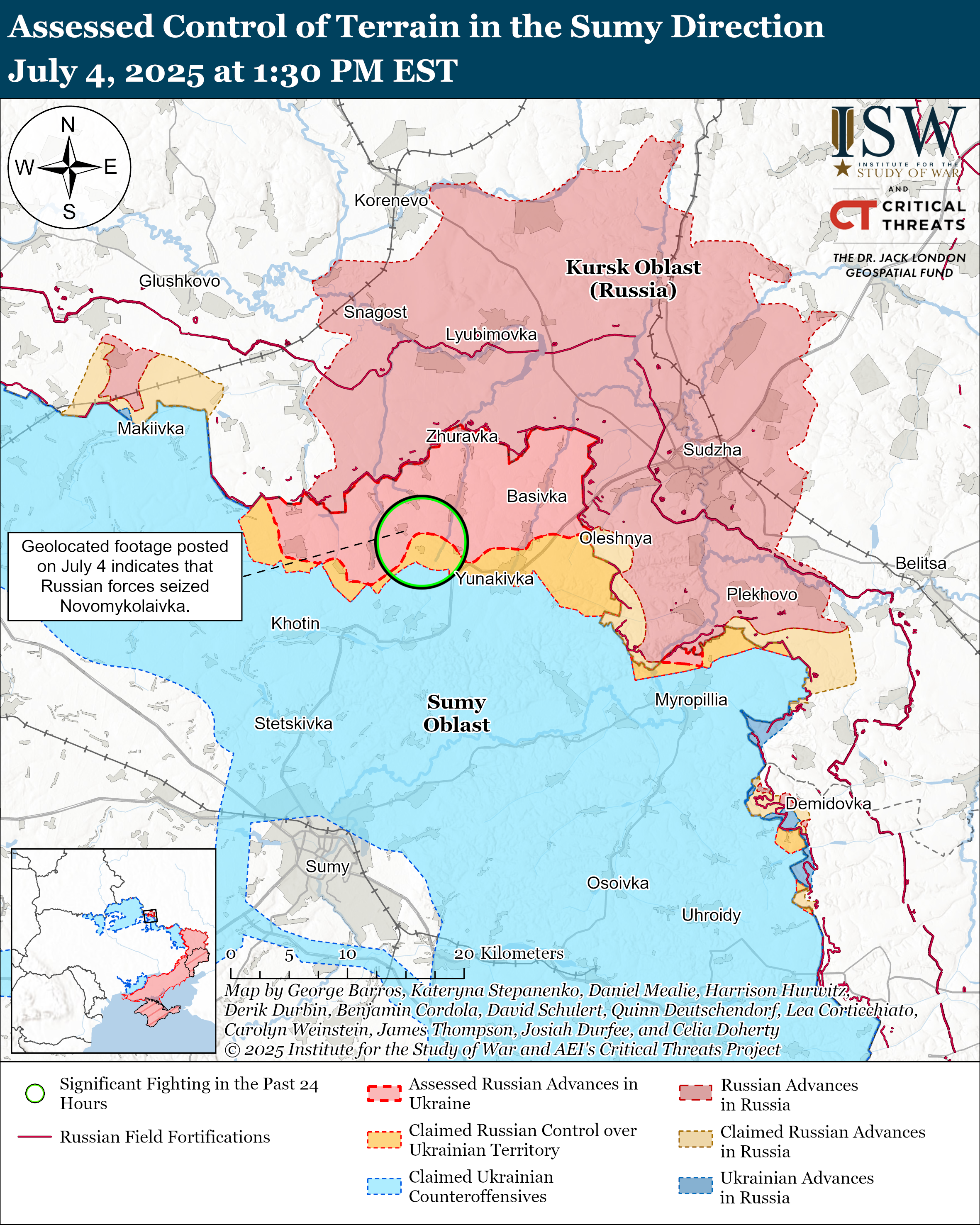 Sumy Direction July 04, 2025/ISW