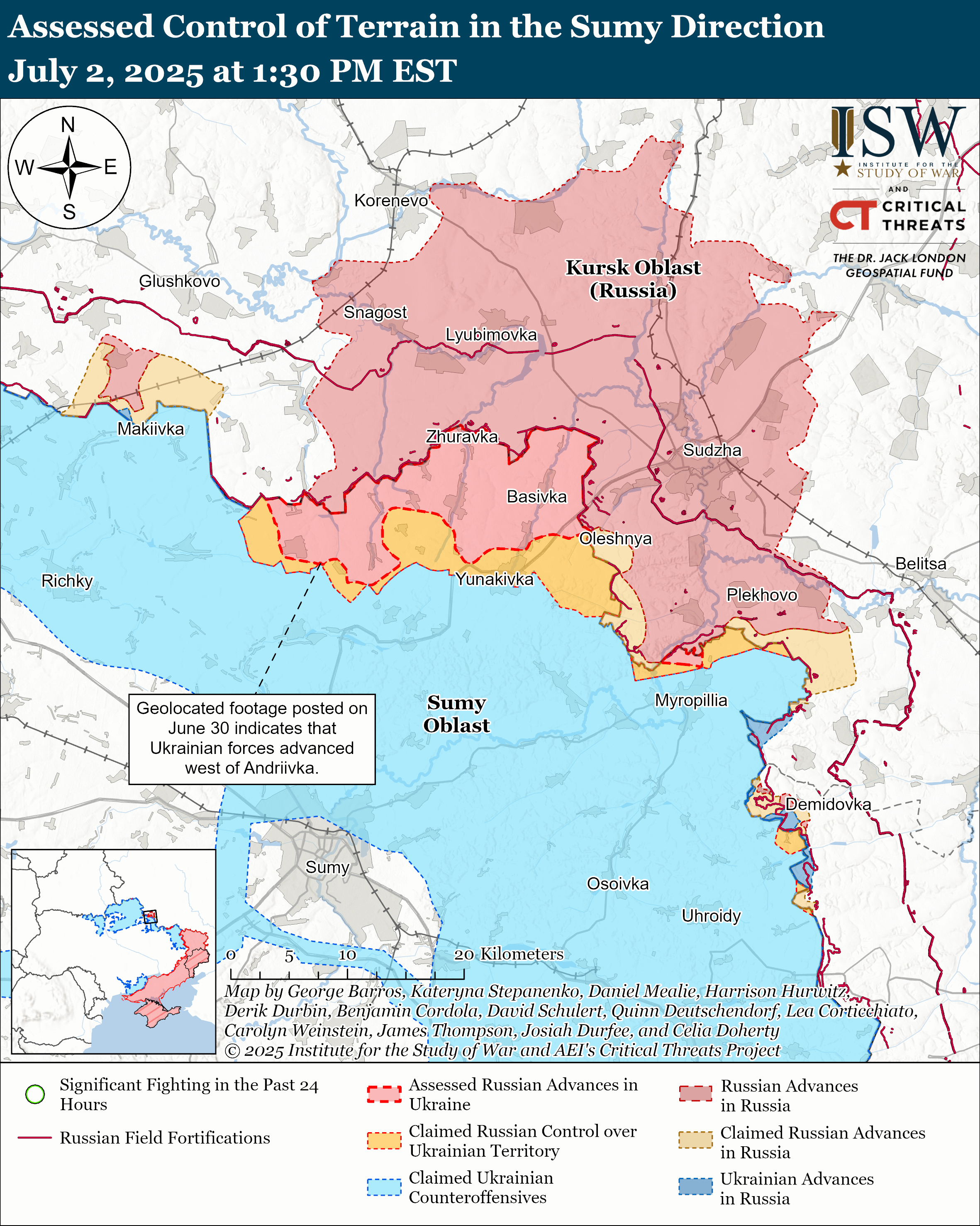 Sumy Direction July 02, 2025/ISW