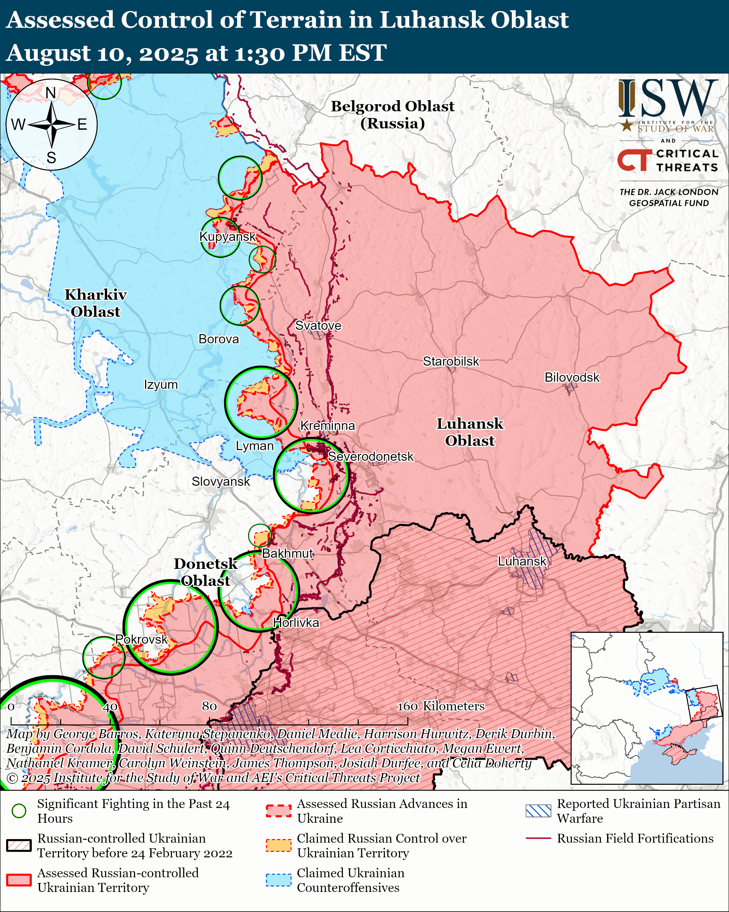 Luhansk Oblast August 10, 2025/ISW