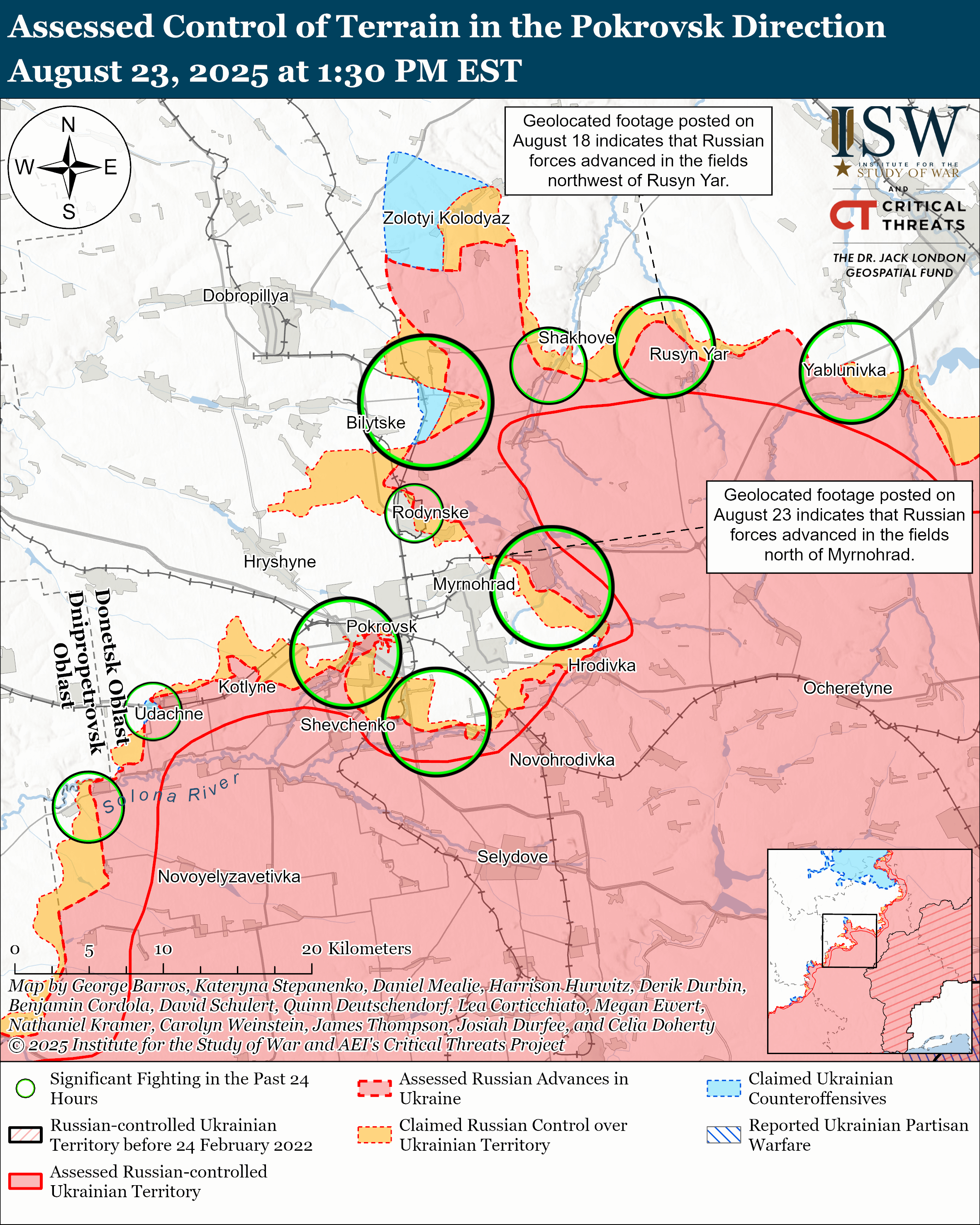 Pokrovsk Direction August 23, 2025/ISW