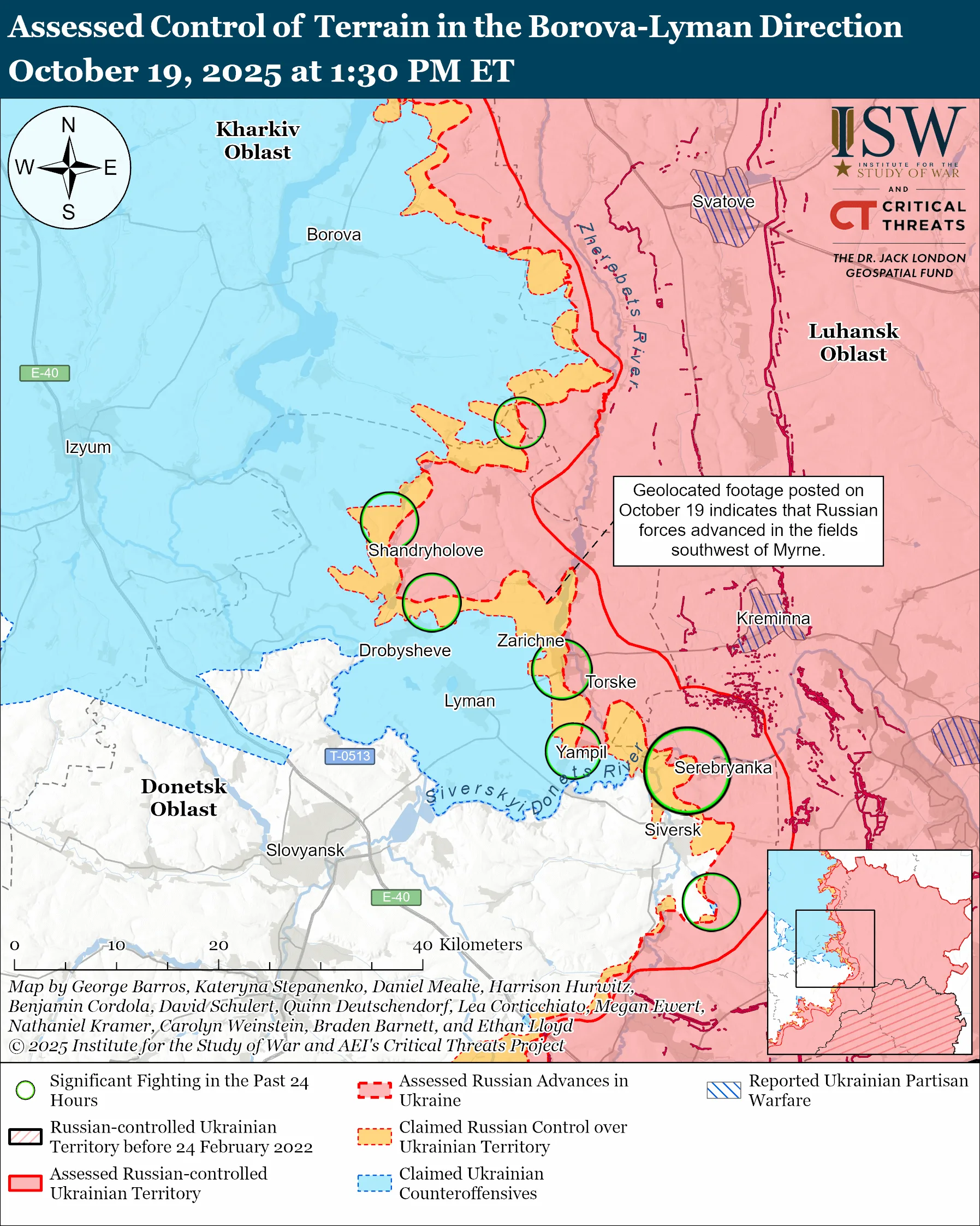 Лінія фронту на покровському напрямку станом на 19 жовтня/DeepStateMAP