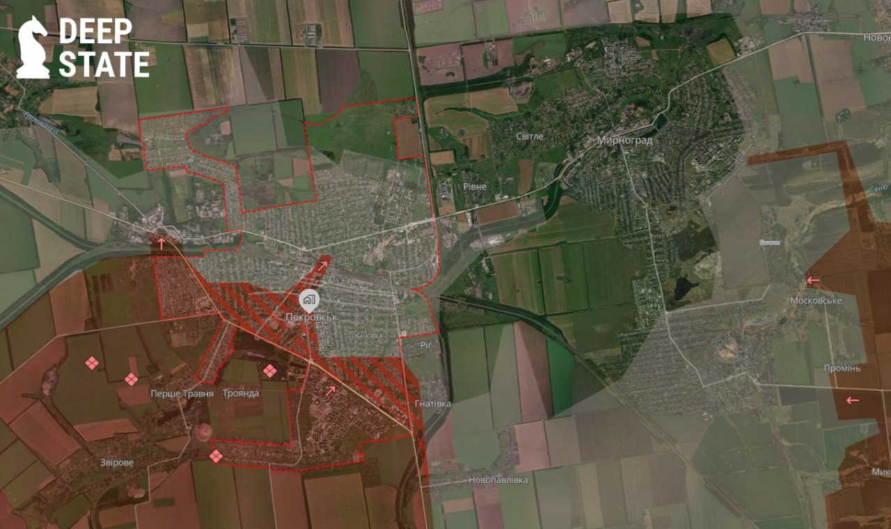 Лінія фронту в районі Куп’янська станом на 21 листопада/DeepStateMAP