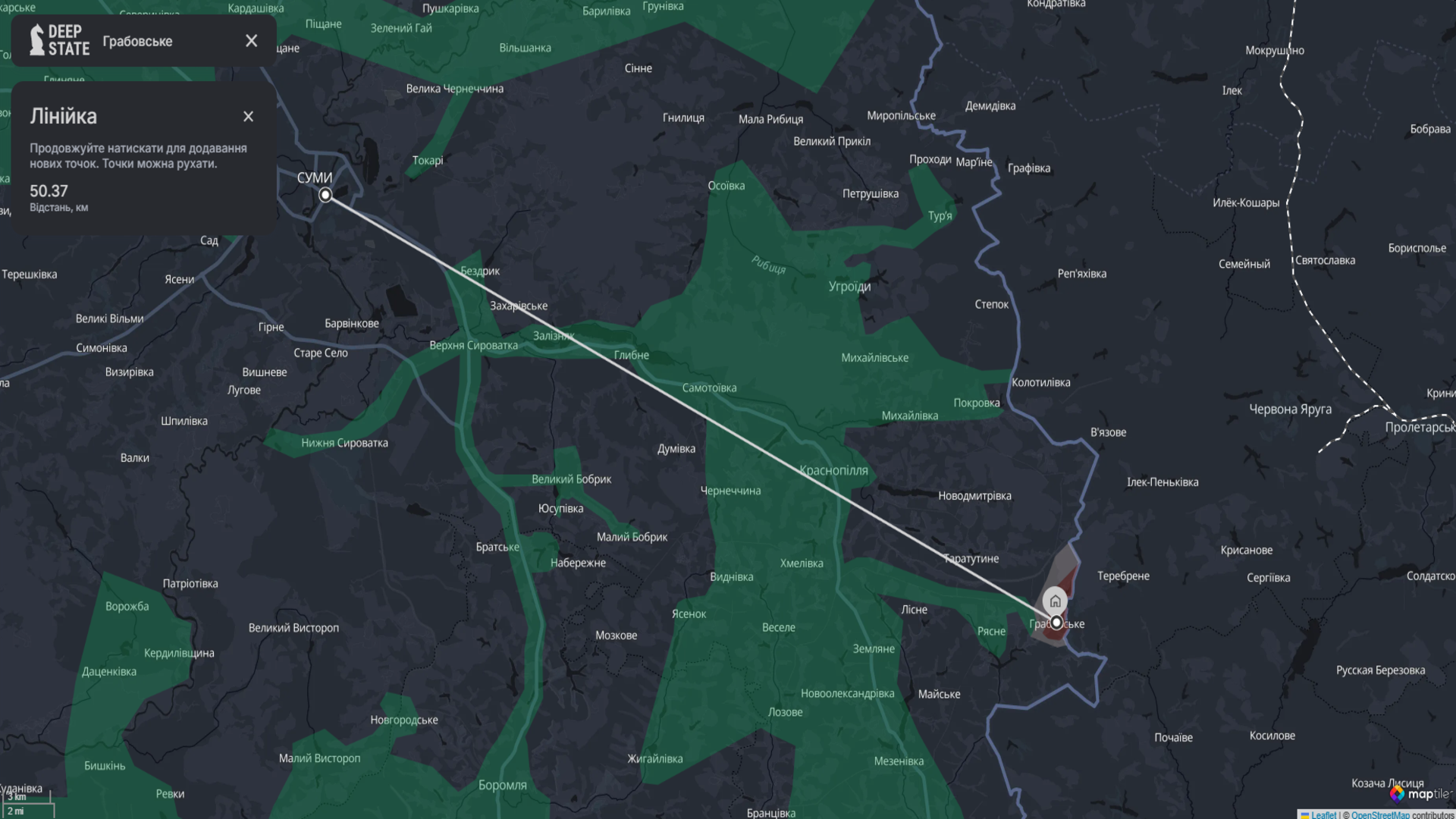 Орієнтовна карта бойових дій станом на 23 грудня о 19:02/DeepStateMap