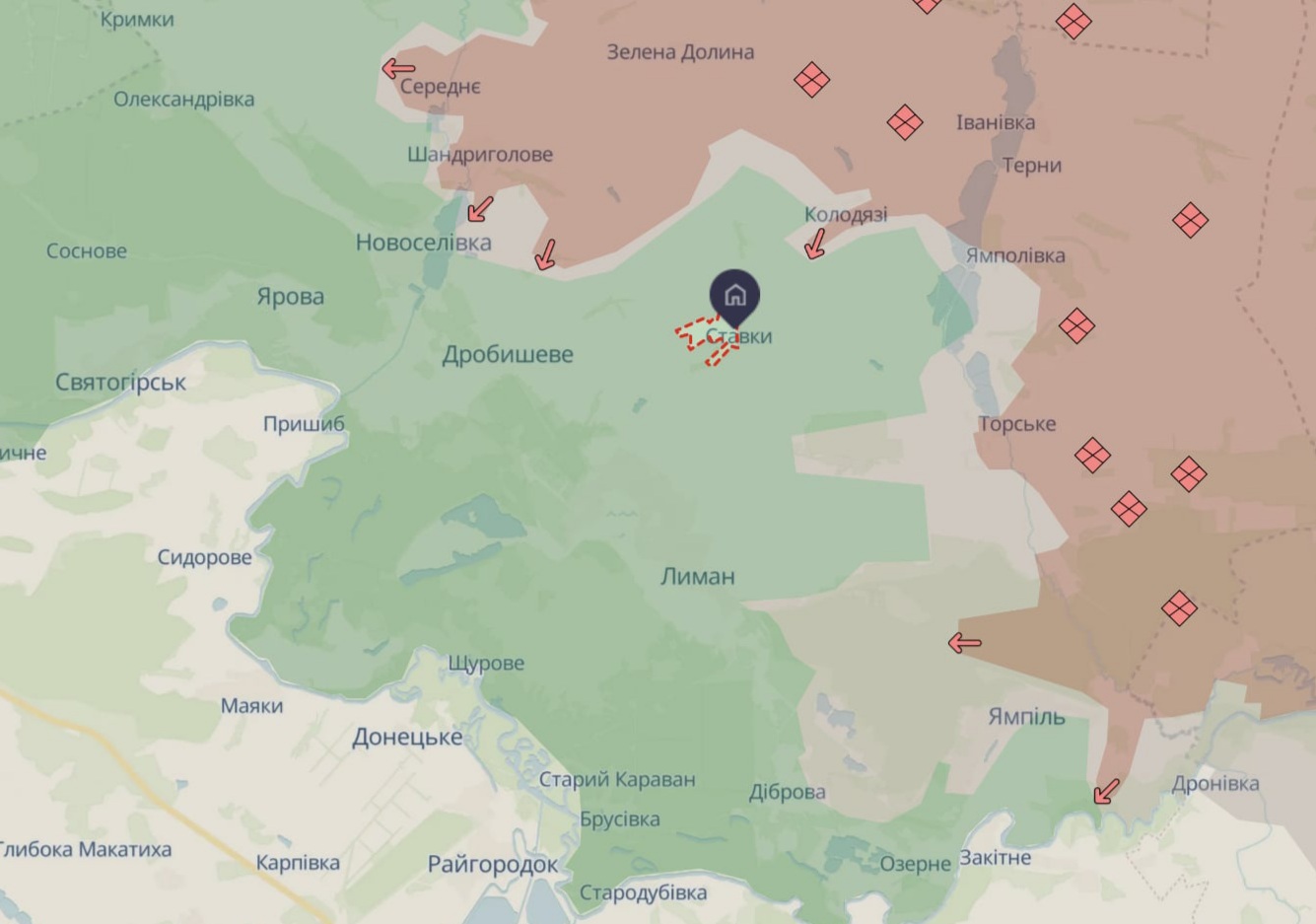 Ориентировочная карта боевых действий на 29 ноября в 22:45 / DeepStateMap