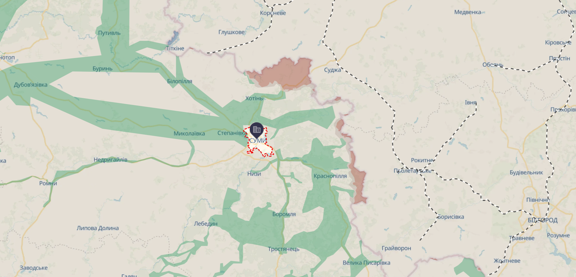 Ориентировочная карта боевых действий от DeepState по состоянию на 21:07 21 апреля