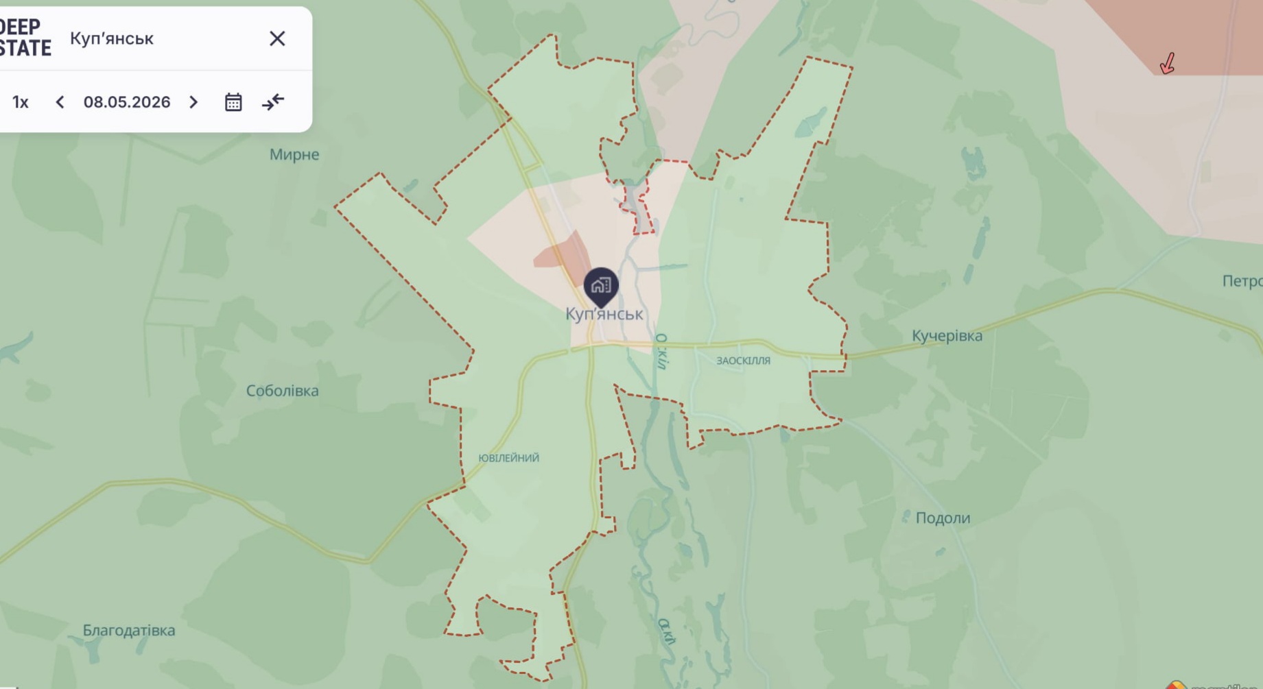 Ориентировочная карта боевых действий на 19 мая в 22:31/DeepStateMap
