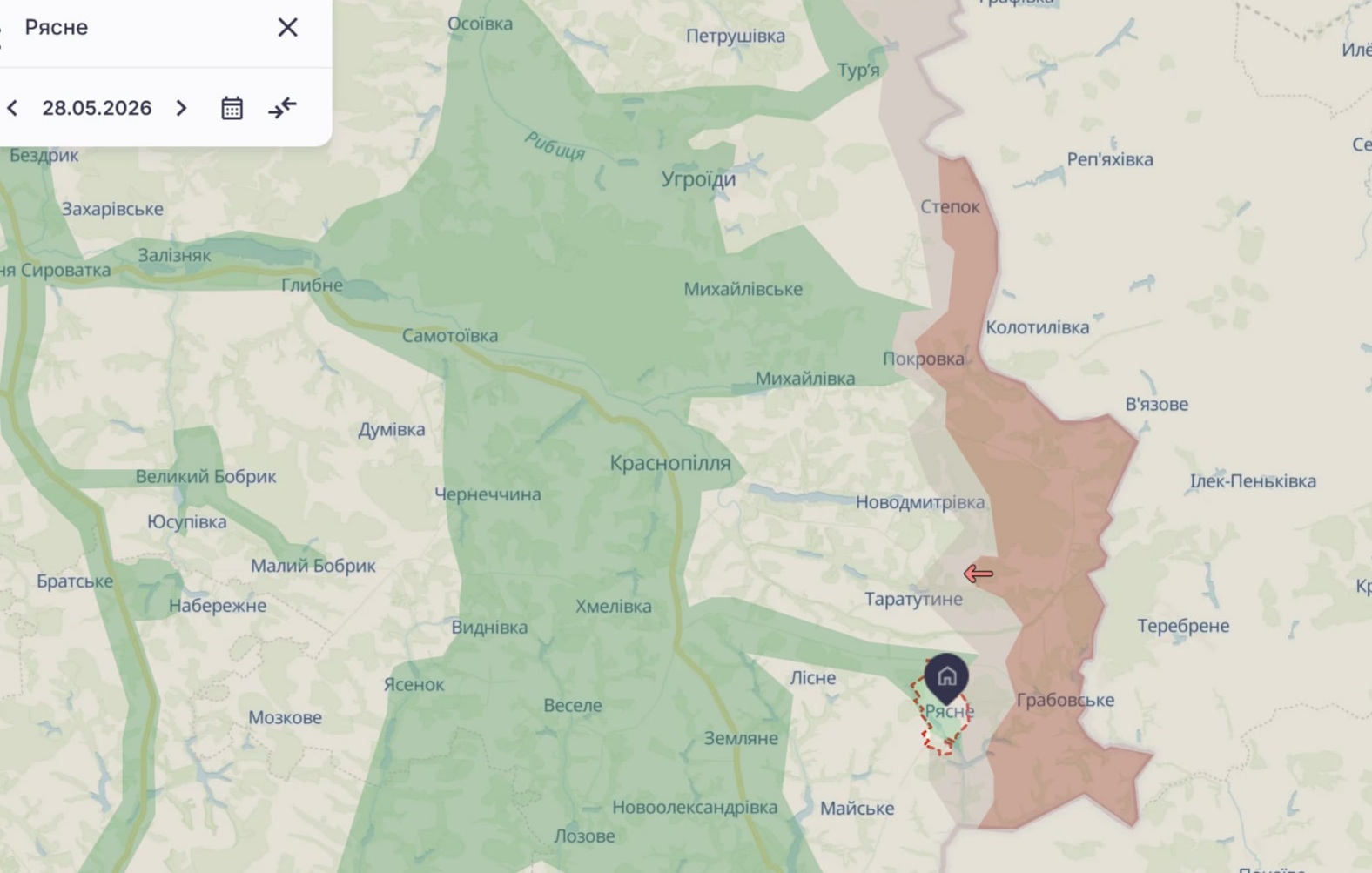 Ориентировочная карта боевых действий на 30 мая в 10:01/DeepStateMap