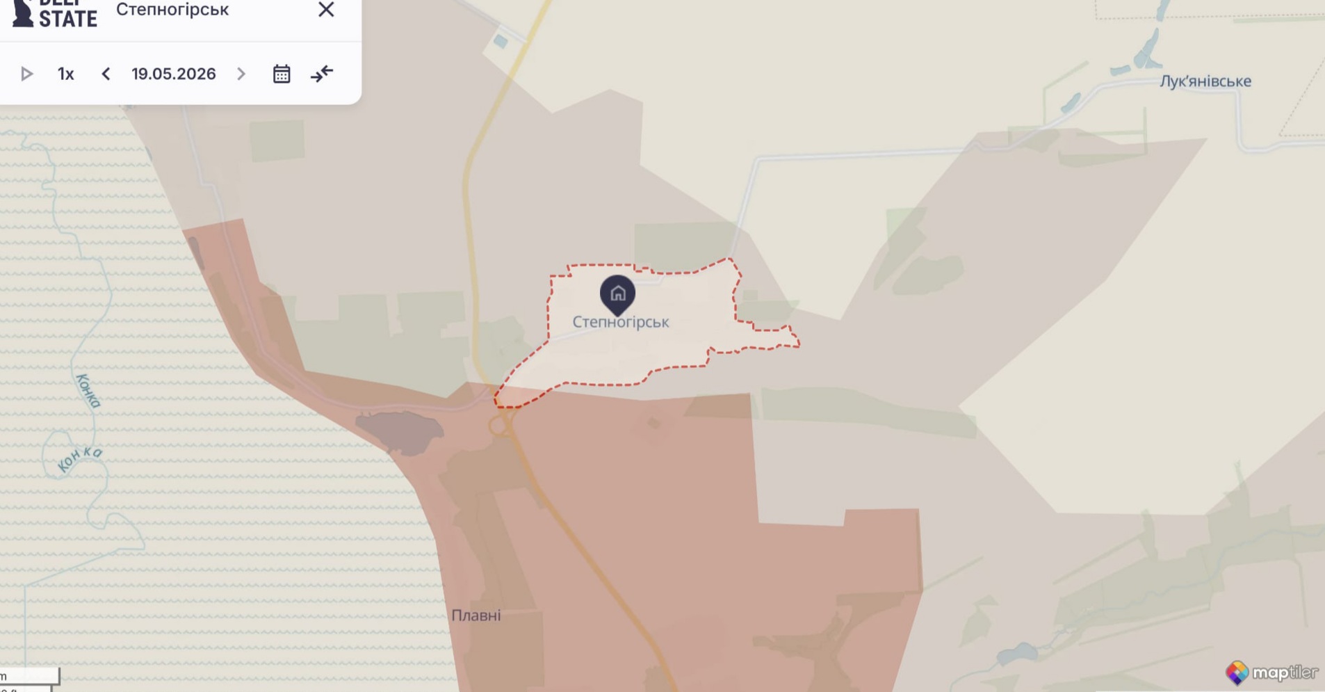 Ориентировочная карта боевых действий на 19 мая в 22:31/DeepStateMap