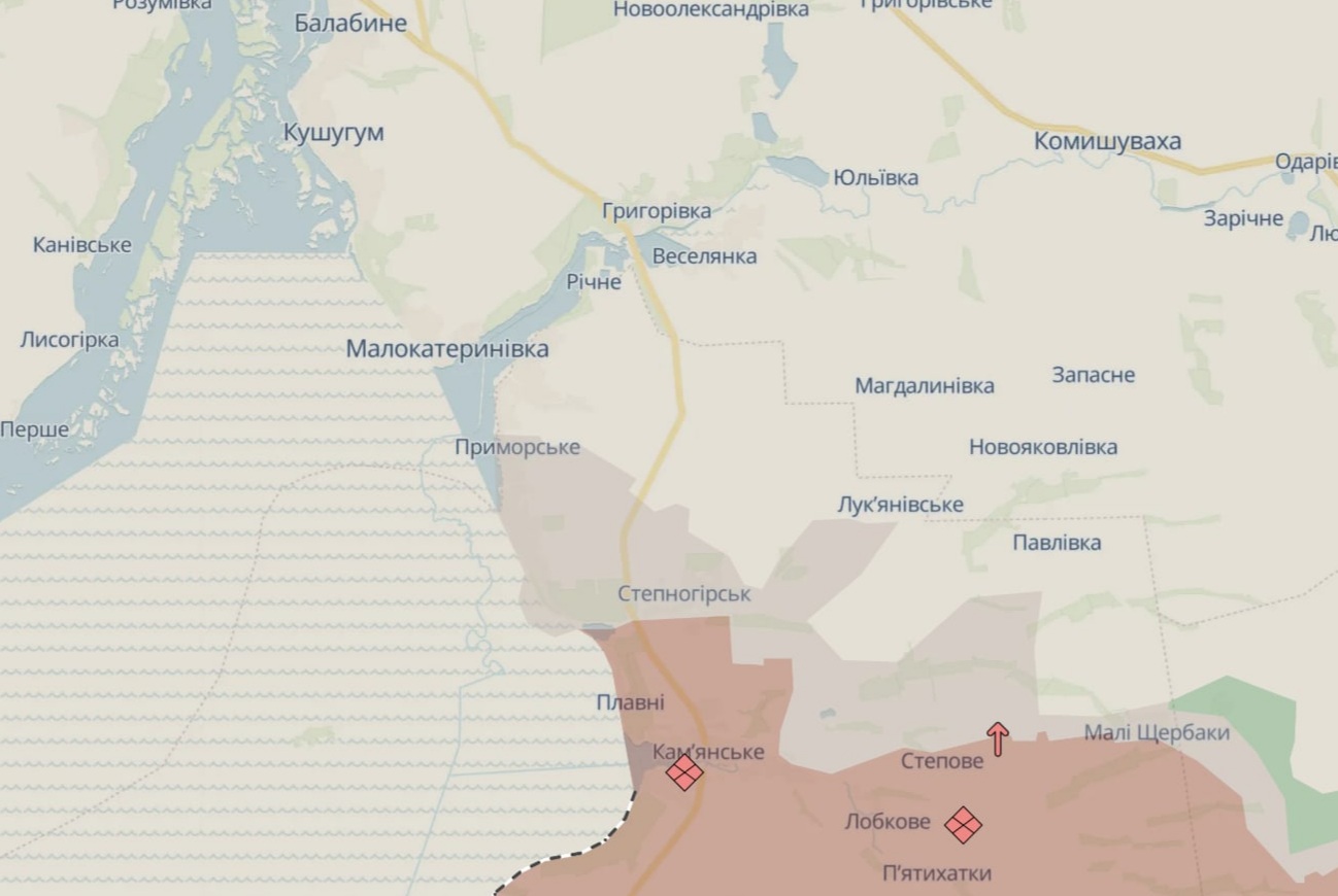 Ориентировочная карта боевых действий по состоянию на 26 июня в 21:55 / DeepStateMap