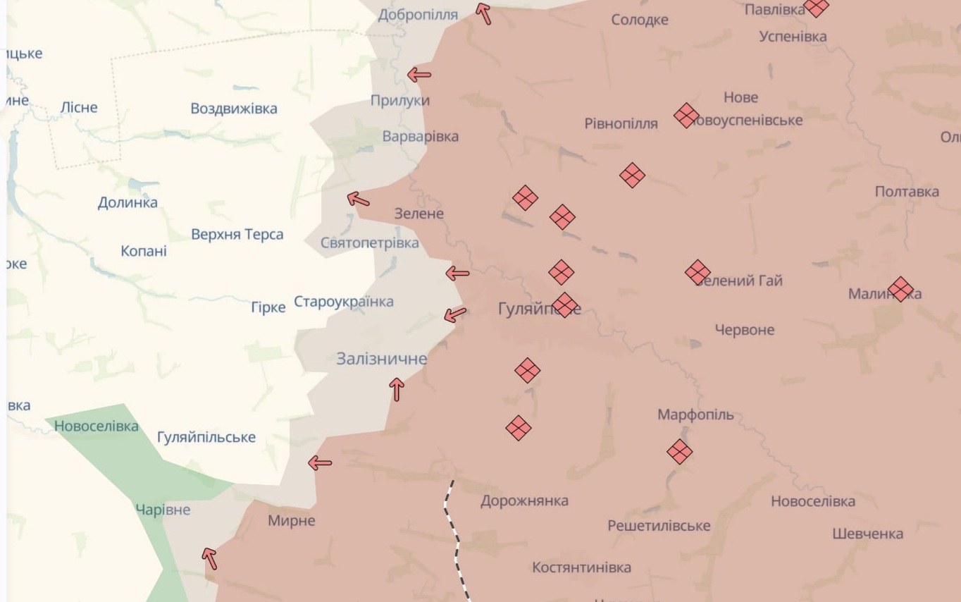 Ориентировочная карта боевых действий по состоянию на 8 июня в 23:58 / DeepStateMap