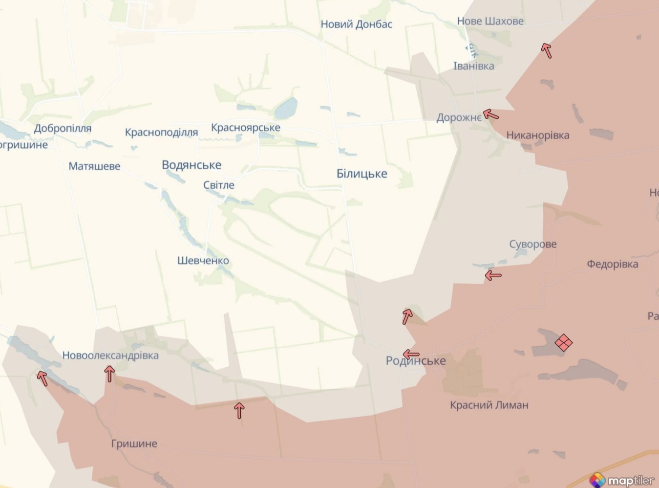 Ориентировочная карта боевых действий по состоянию на 26 июня в 21:55 / DeepStateMap