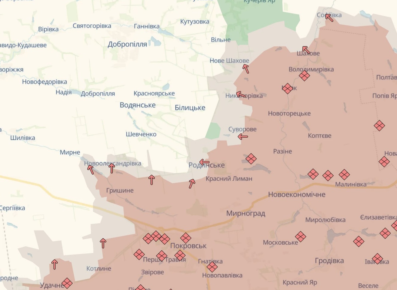 Ориентировочная карта боевых действий на 20 июня в 23:02/DeepStateMap