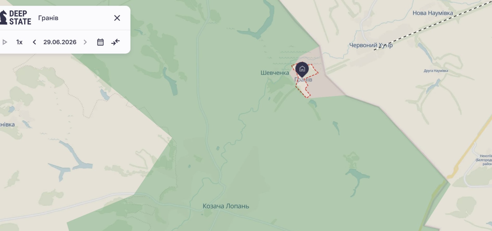 Ориентировочная карта боевых действий по состоянию на 28 июня в 20:15/DeepStateMap