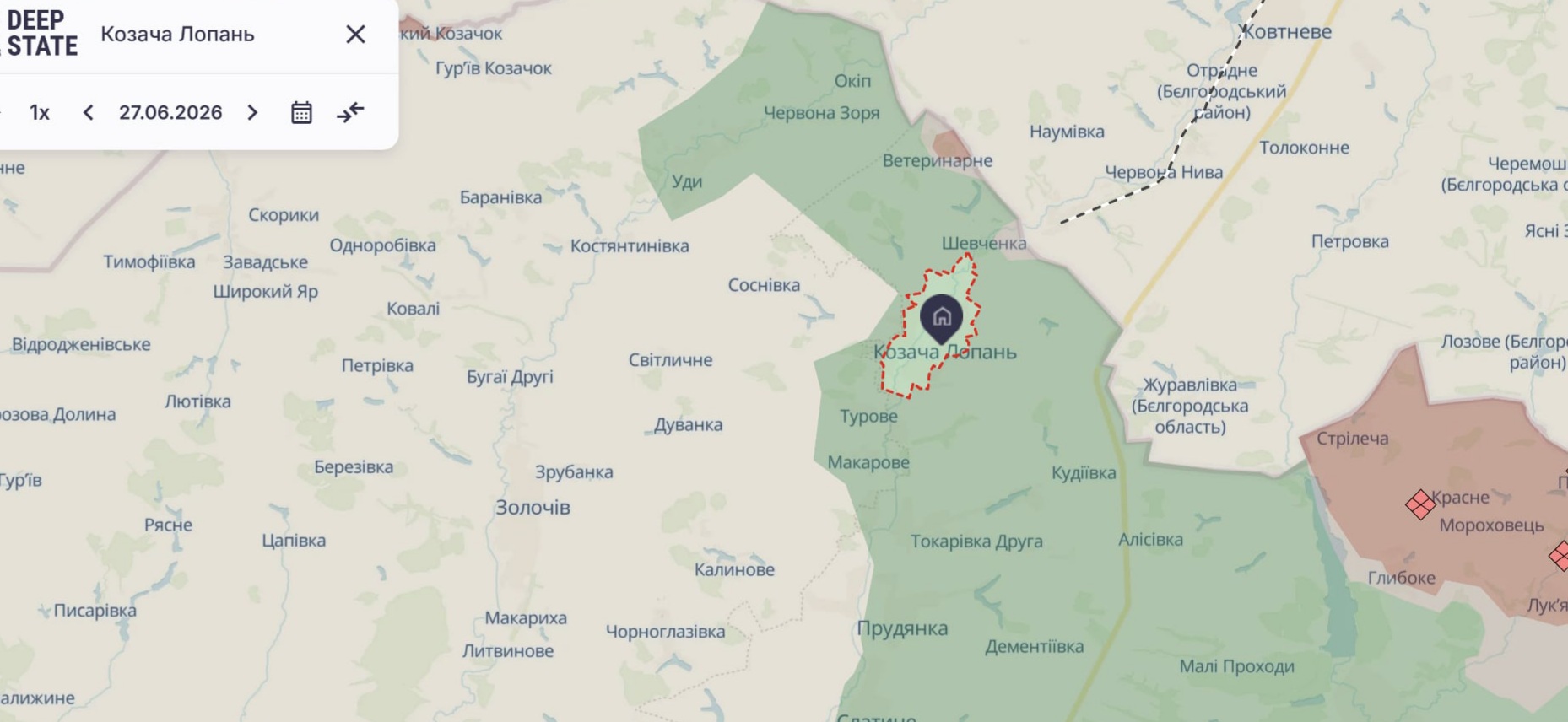Ориентировочная карта боевых действий по состоянию на 28 июня в 20:15/DeepStateMap