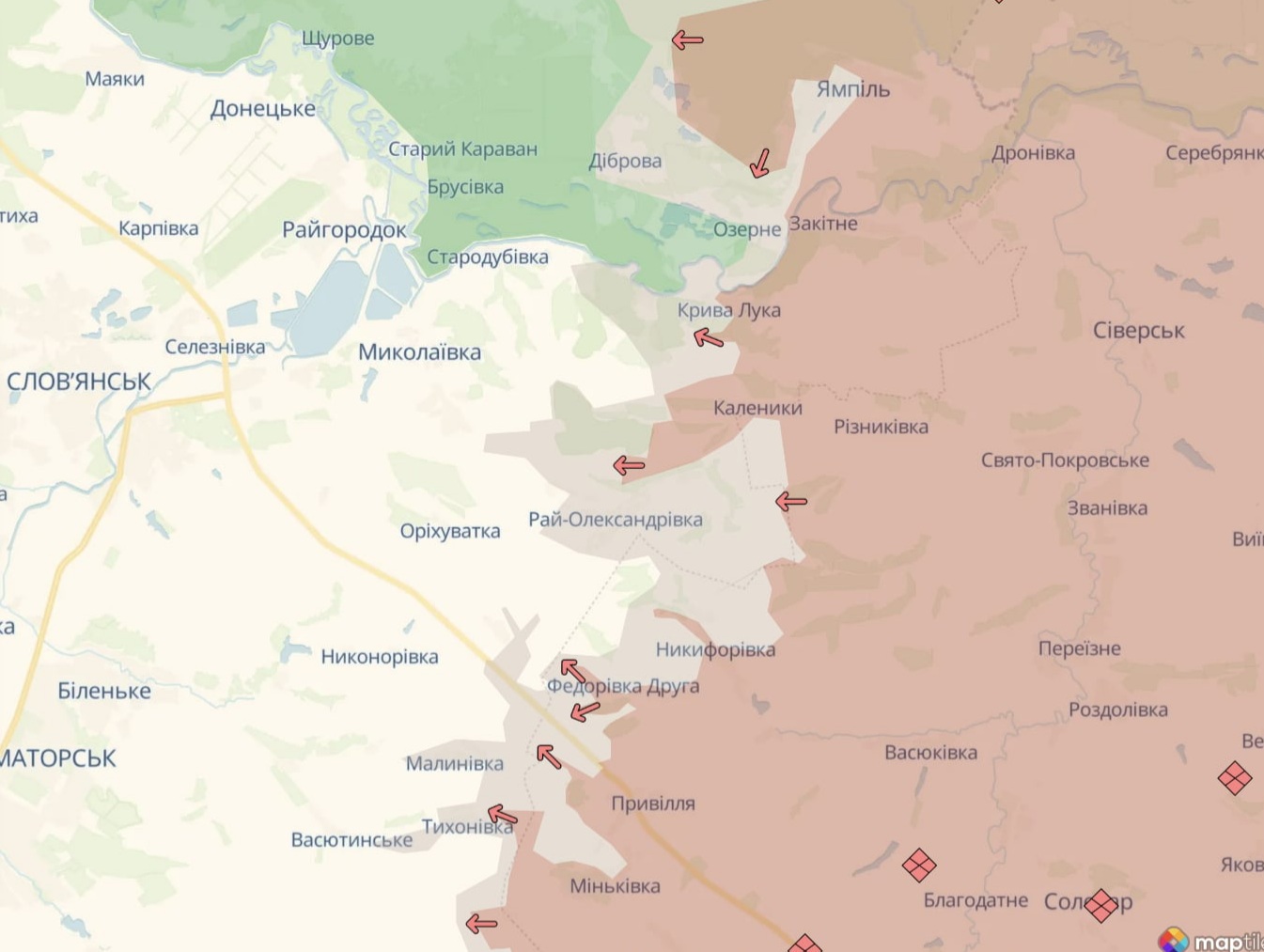 Ориентировочная карта боевых действий на 20 августа в 16:18/DeepStateMap
